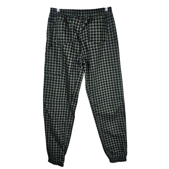 ADIDAS IVY PARK TWILL JOGGER PANTS- Unisex Youth Size XL- Green Houndstooth - Picture 2 of 13